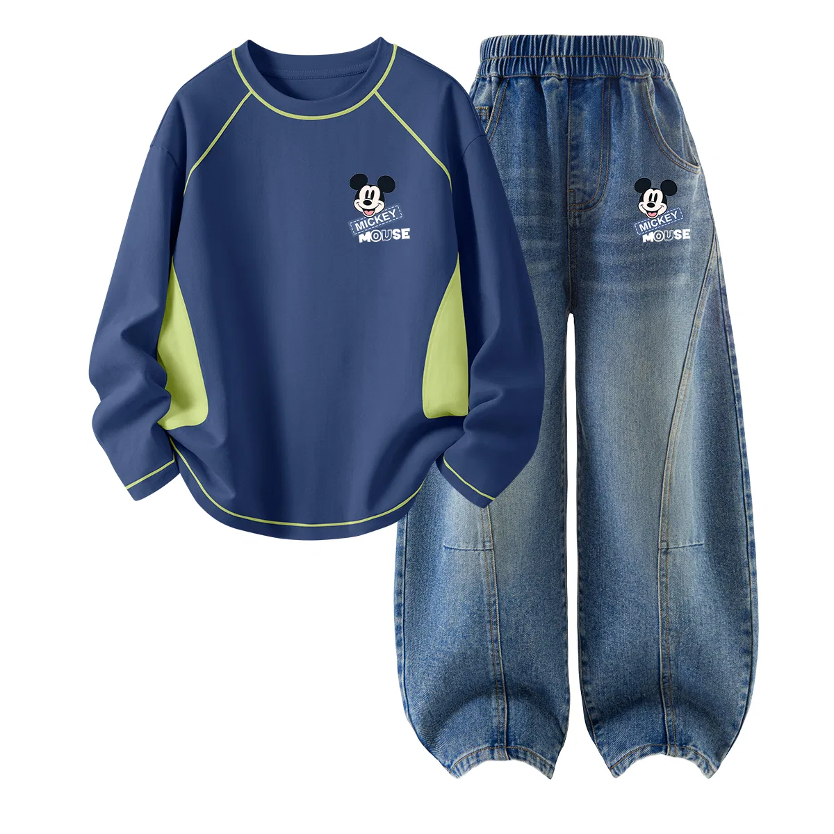 Детский комплект спортивной одежды с круглым вырезом Disney, Dihui Leji K Navy Blue