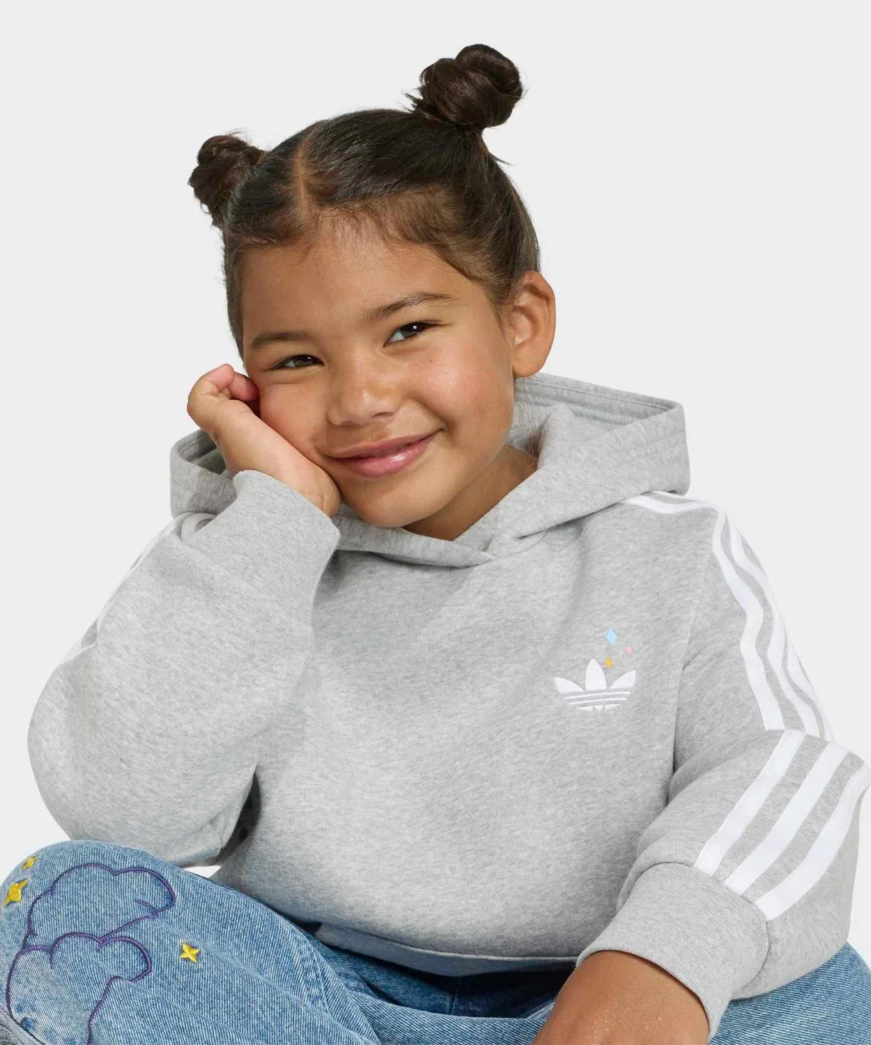 Детский оверсайз-худи с принтом Care Bears, модель KS4207 Adidas, Grey — фото 3