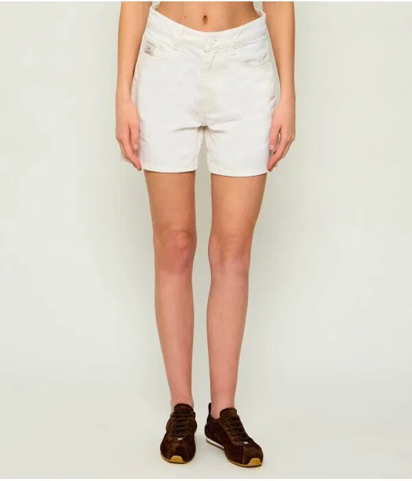 Женские шорты из денима Regular Fit AMI Paris, Crema
