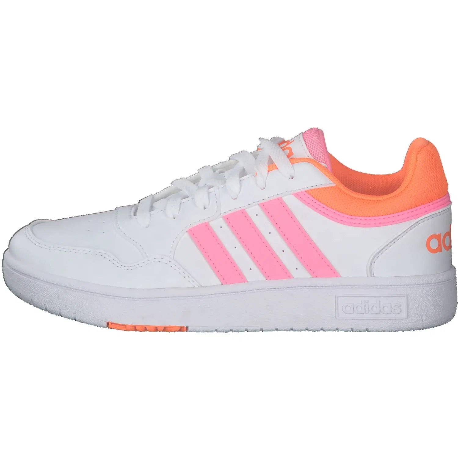 Детские кроссовки для мальчиков Hoops Adidas, Cloud White Beam Pink Orange — фото 2