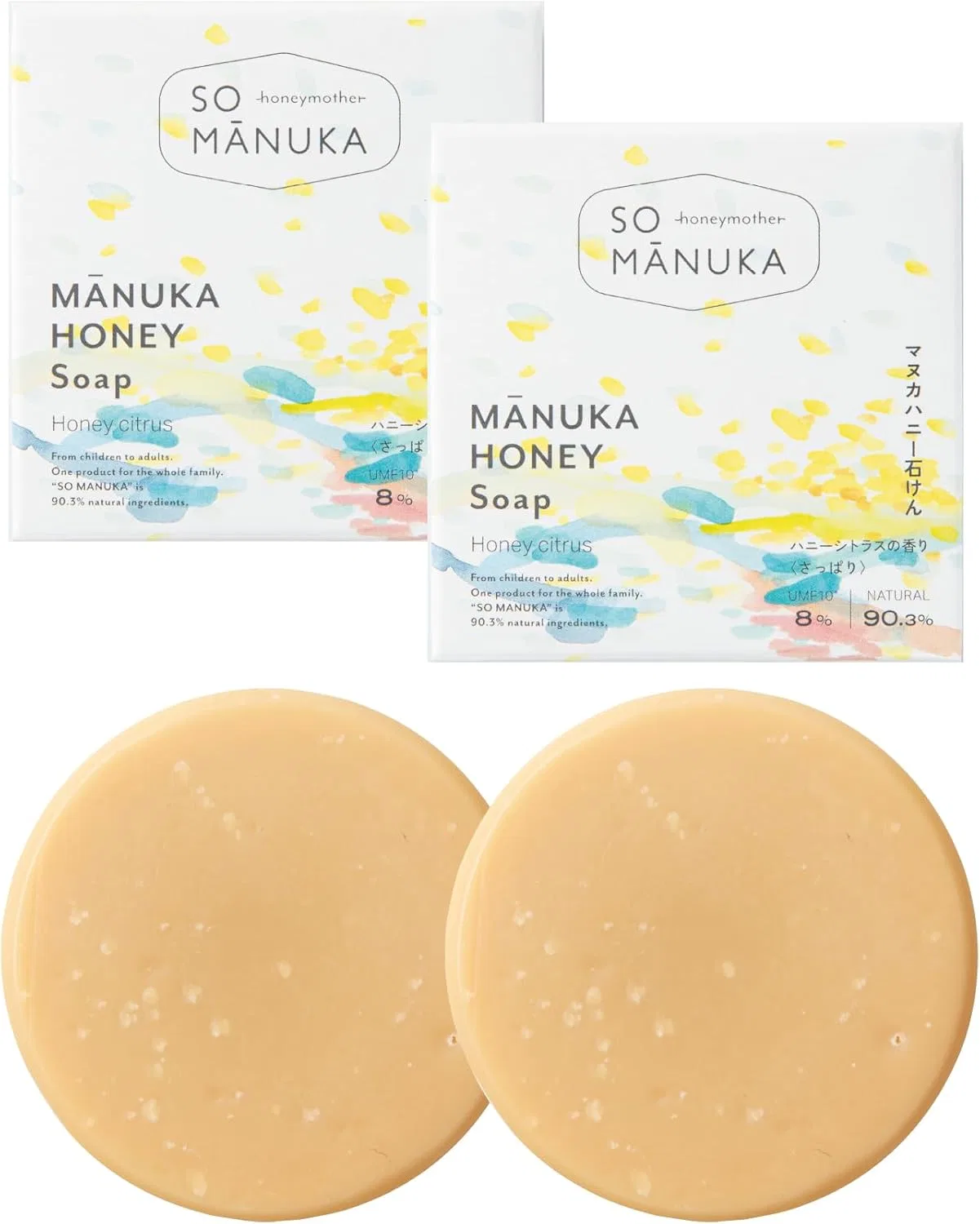 Мыло манука мед Honey Mother, освежающий тип, травяной цитрусовый аромат, 75 г, 2 шт.