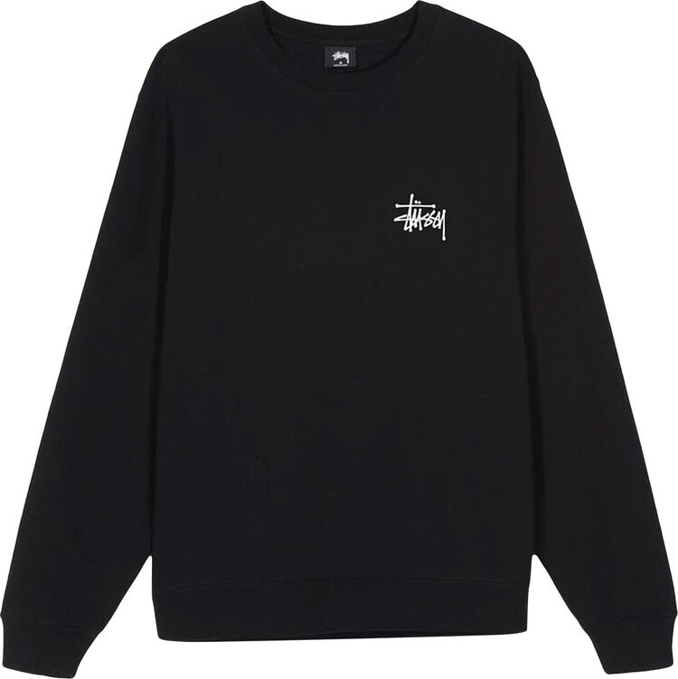 

Толстовка Stussy Basic Crew 'Black', черный