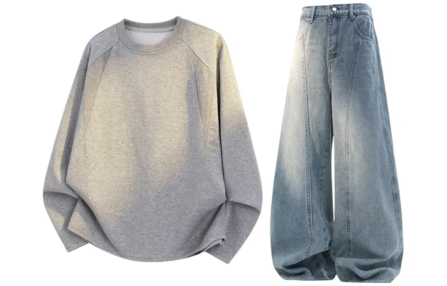Детский спортивный комплект с топом и штанами GWAF, White Top+Blue Pants — фото 3