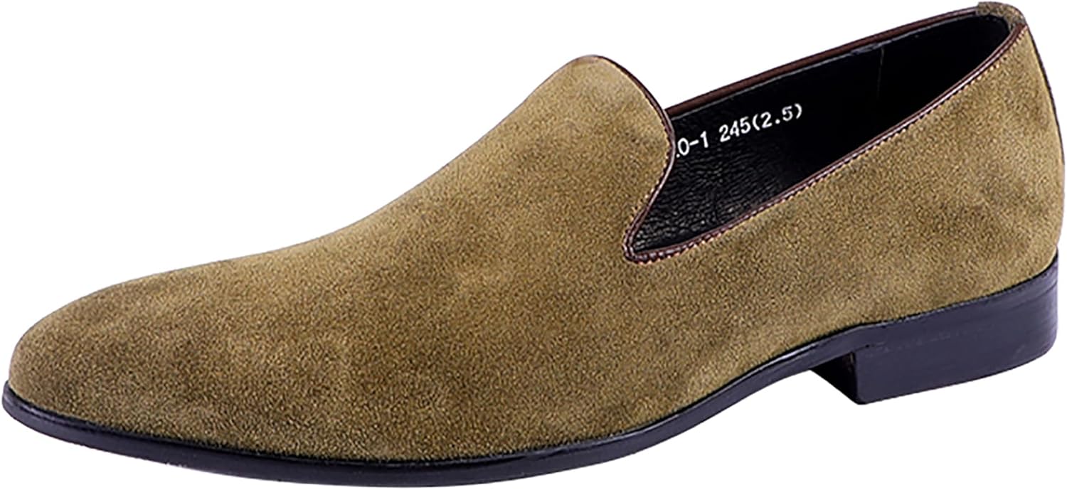 

Мужские лоферы Santimon, слипоны с отделкой из замши, формальные деловые туфли, пенни-лоферы, повседневные стильные прогулочные туфли для мужчин, Khkai