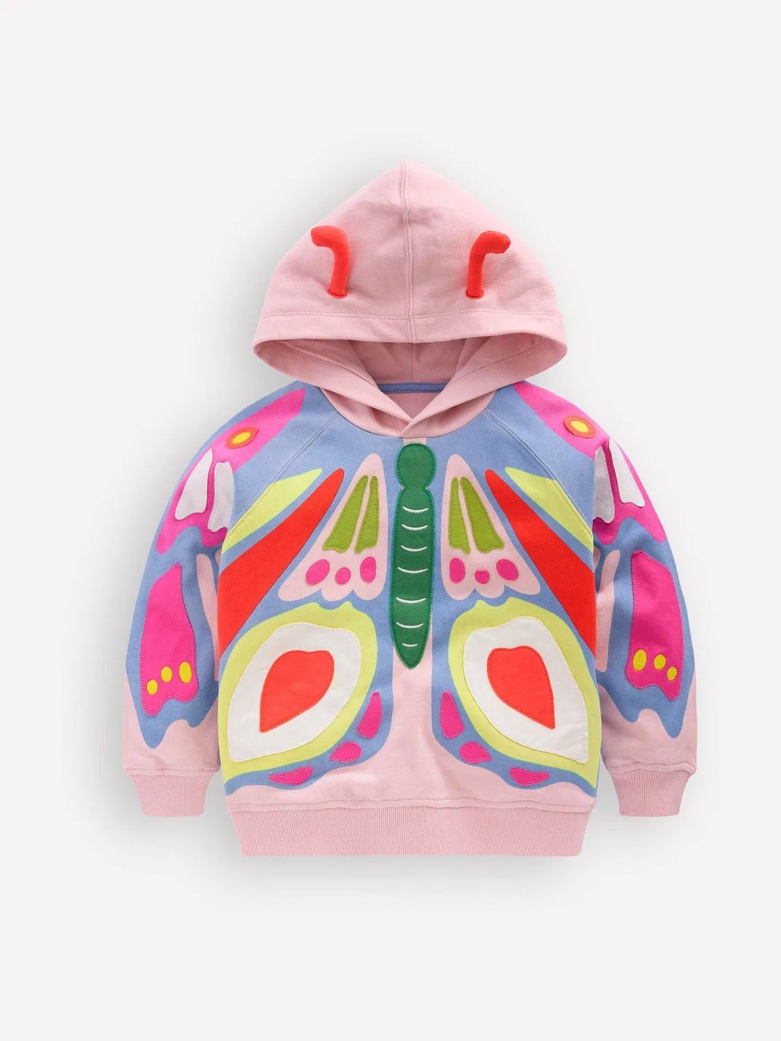 Худи свободного кроя с бабочкой, Pink Boden