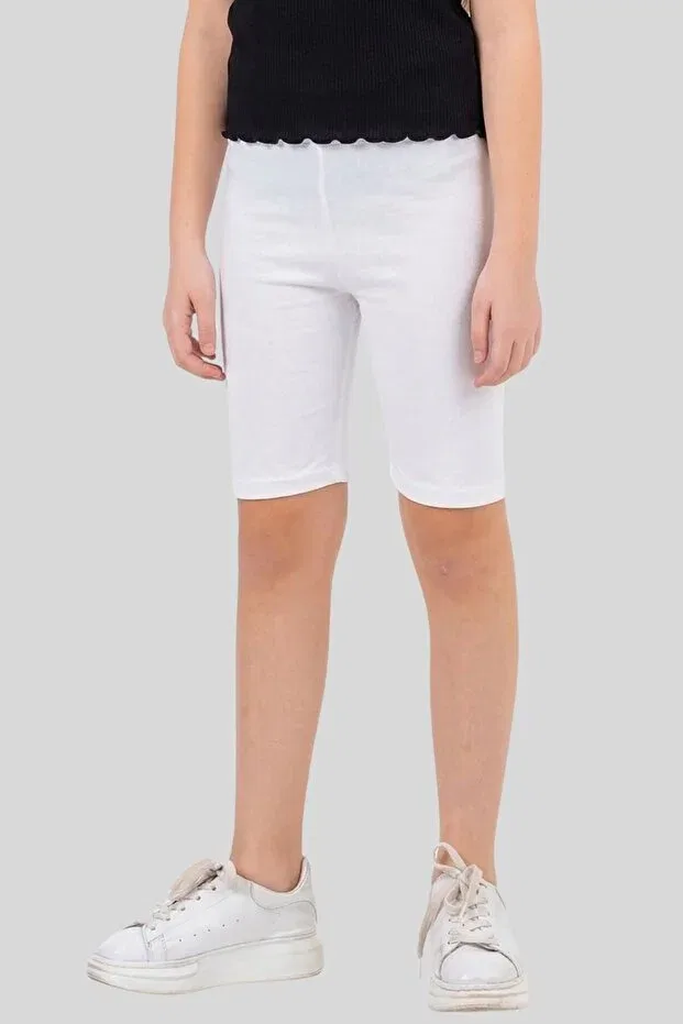 Детские леггинсы для девочек stretchy cotton biker tights Ww Waka Waka Kids Store, White