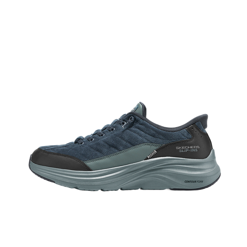 

Повседневные дышащие кроссовки Slip On Casual, цвет морской волны, мужские Skechers, Marine Blue