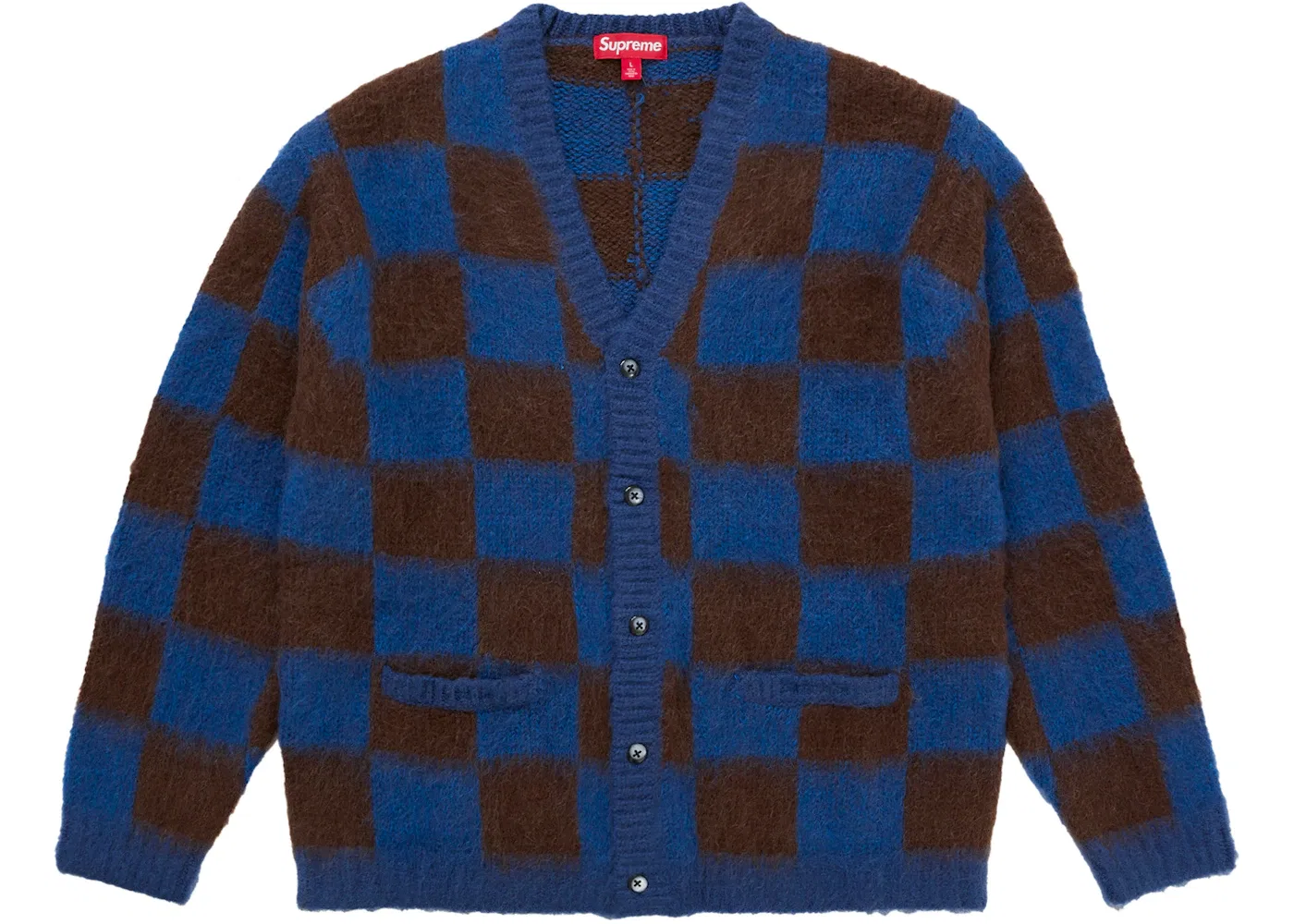 Мужской свитер с шахматным принтом Cardigan Supreme, Blue