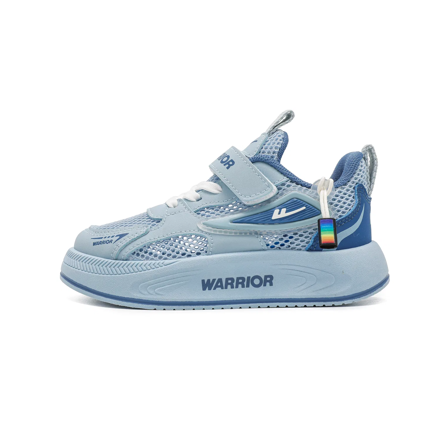 Детские кеды из дышащей синтетической кожи Light Blue/Blue WARRIOR