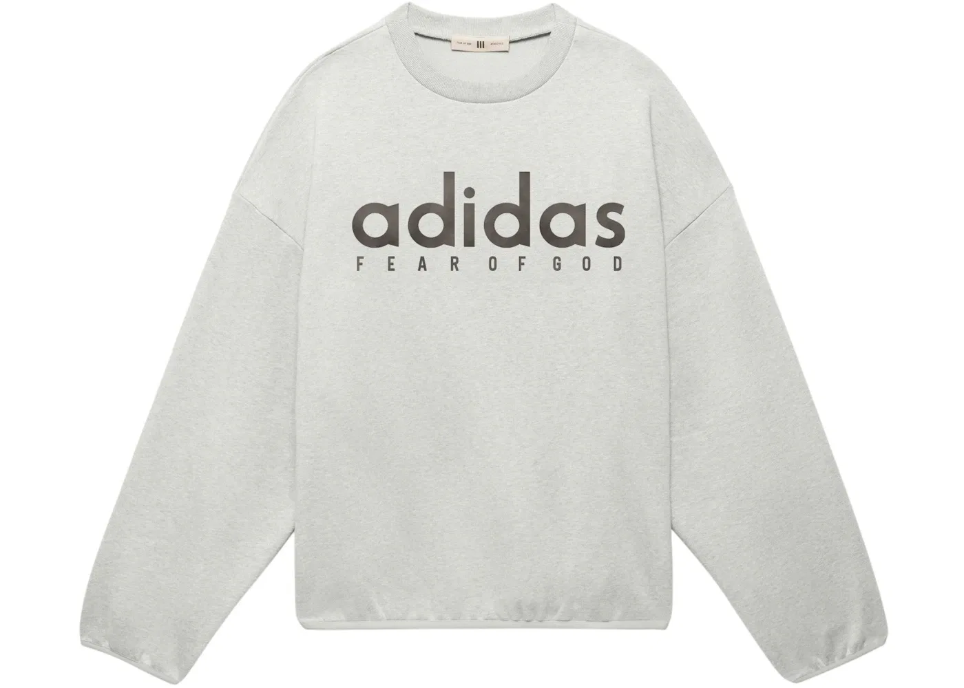 Мужской свитшот с круглым вырезом Fear Of God Athletics Cotton Fleece Adidas, Medium Grey Heather