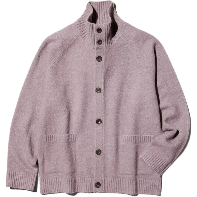 Мужской свитер с воротником-стойкой Blue Purple UNIQLO