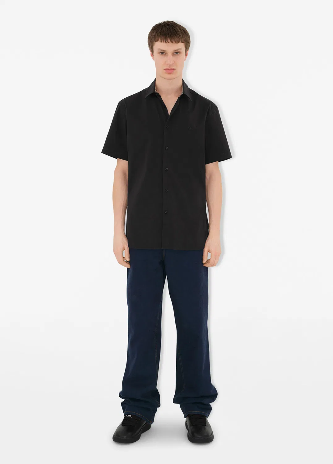 Рубашка Burberry Stretch Slim Fit, черный — фото 2