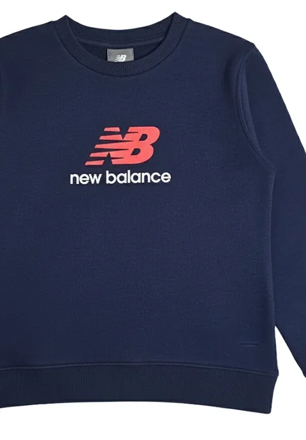 Свитшот с принтом Girocollo New Balance, синий — фото 3