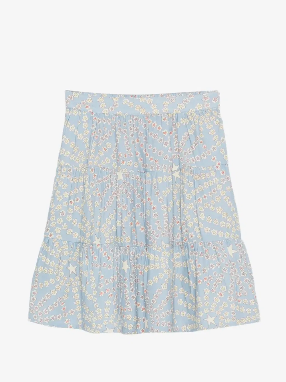 Многоярусная юбка с принтом в виде звезд Stella McCartney Kids, синий