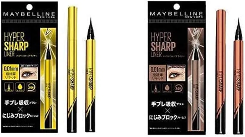 Подводка для глаз Maybelline Hyper Sharp Liner, набор 2 цвета, черный