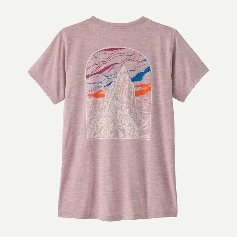 Женская футболка с принтом Cap Cool Daily Shirt Cloud Crag Patagonia, Quiet Violet