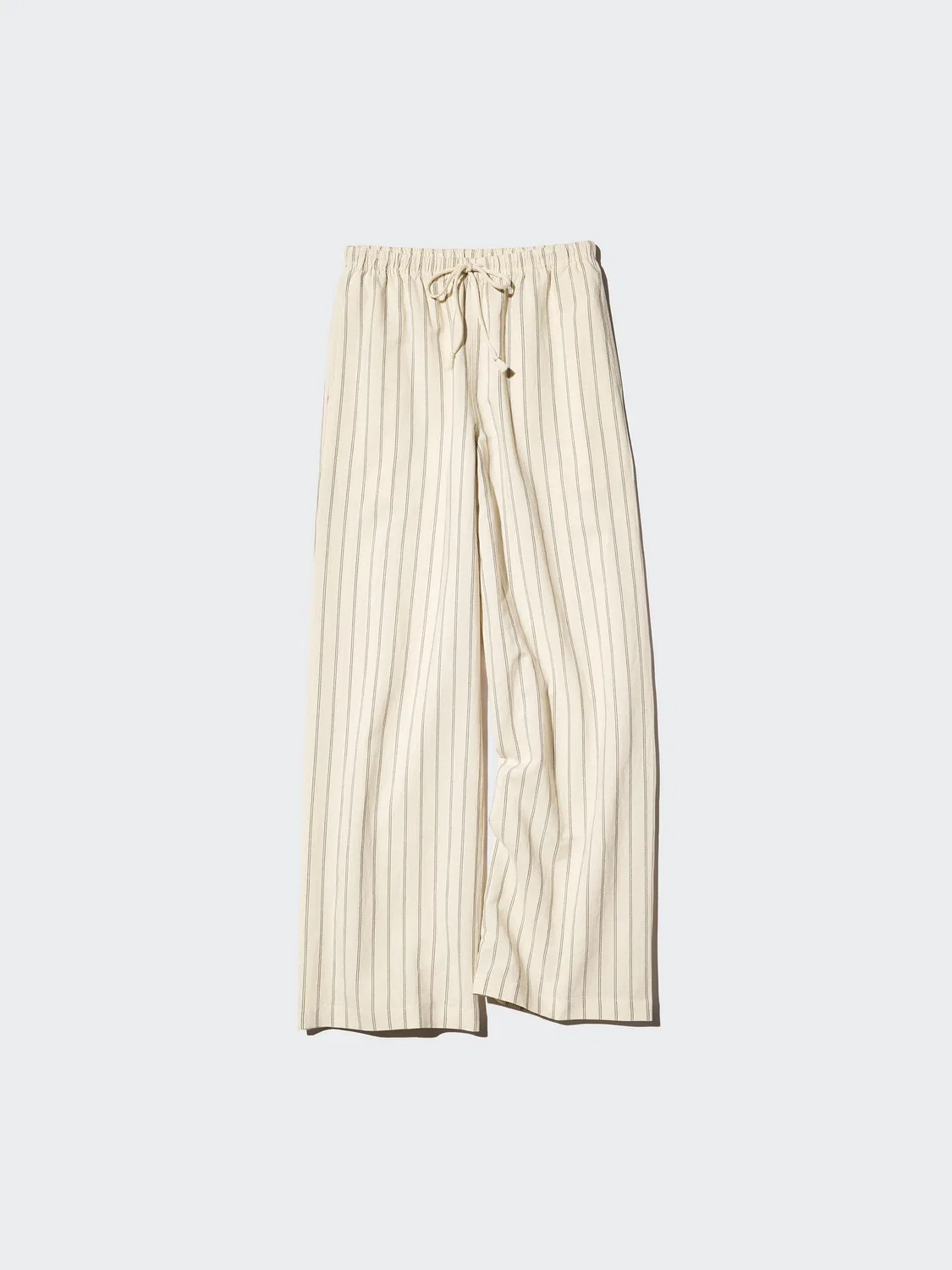 Брюки удлиненные из смесового льна Uniqlo, темно-синий — фото 3