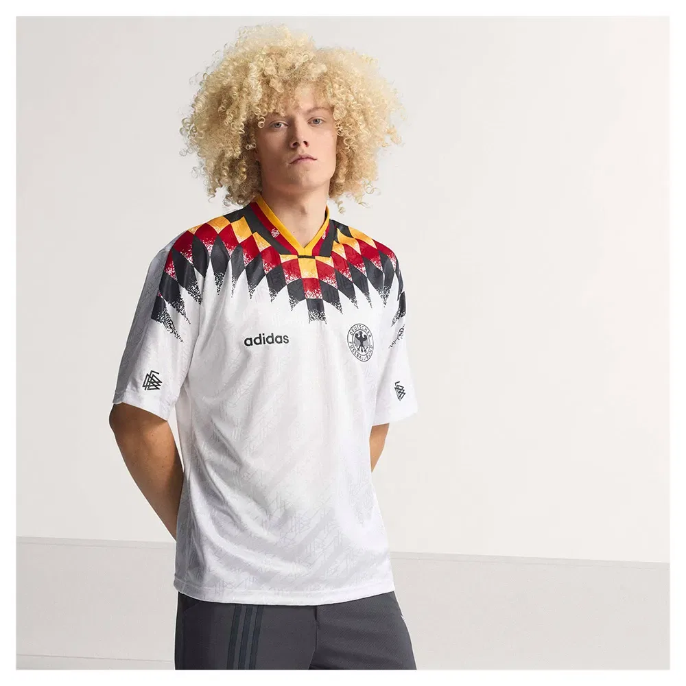 Мужская футболка с принтом Germany Home 1994 Adidas, White