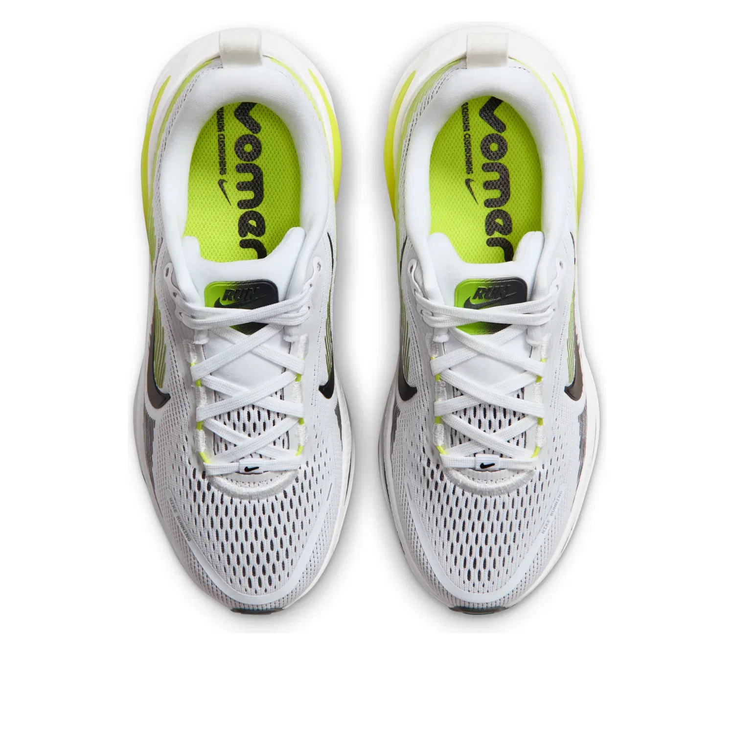 Детские кроссовки с сетчатым верхом Vomero 18 'White Lemon Venom Dark Grey Black' Nike, White/Lemon Venom/Dark Grey/Black — фото 2