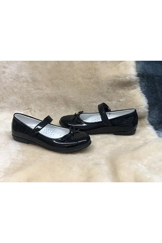 Детские балетки для девочек без скользящей подошвы Mini Angel, Black Rugan — фото 2