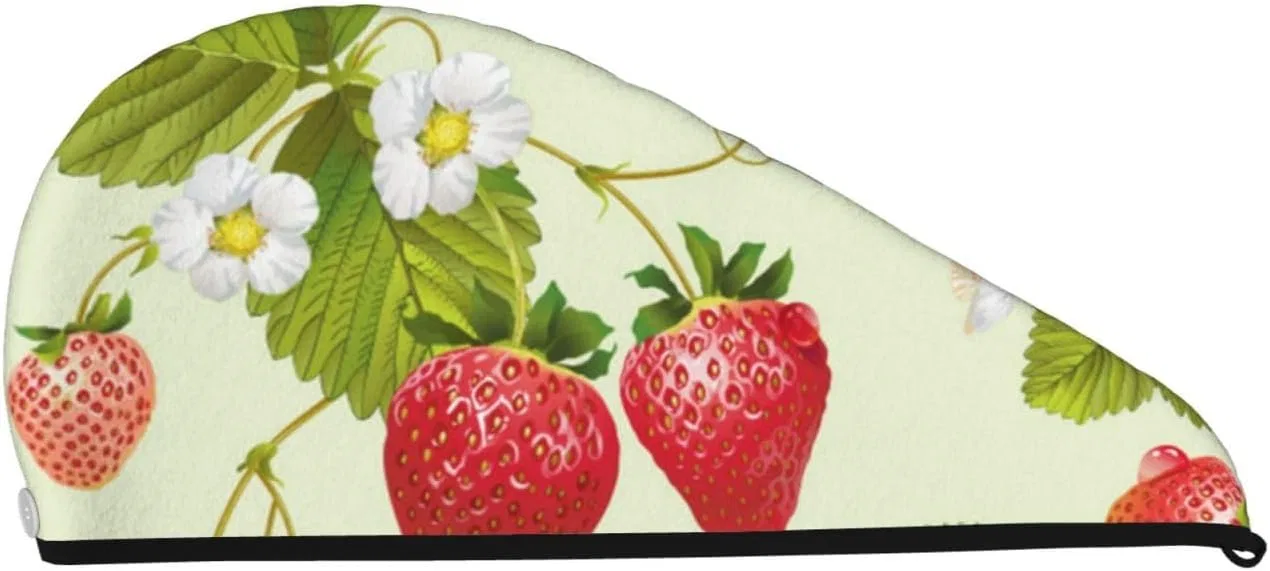 Шапочка для душа, клубника, COMAAM, 64x26 см, Beautiful Strawberry