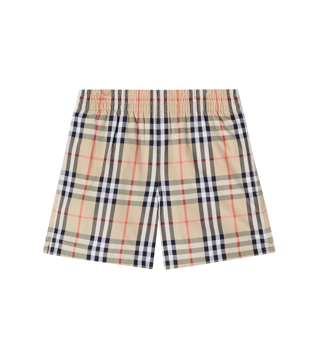 Плавки в клетку Burberry Kids, бежевый