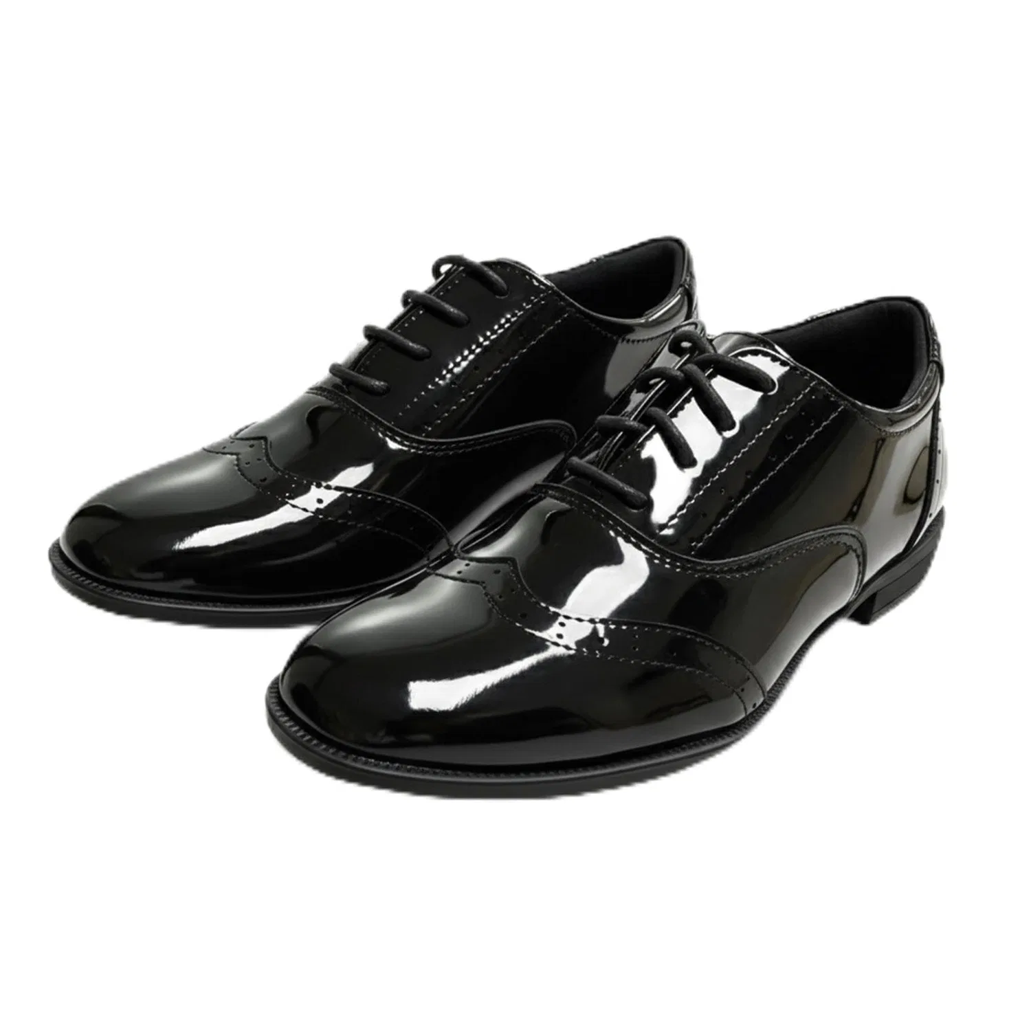 Детские туфли-оксфорды для мальчиков классические с кожаным верхом Sch Oxford Shoes A2Z, Black Paint
