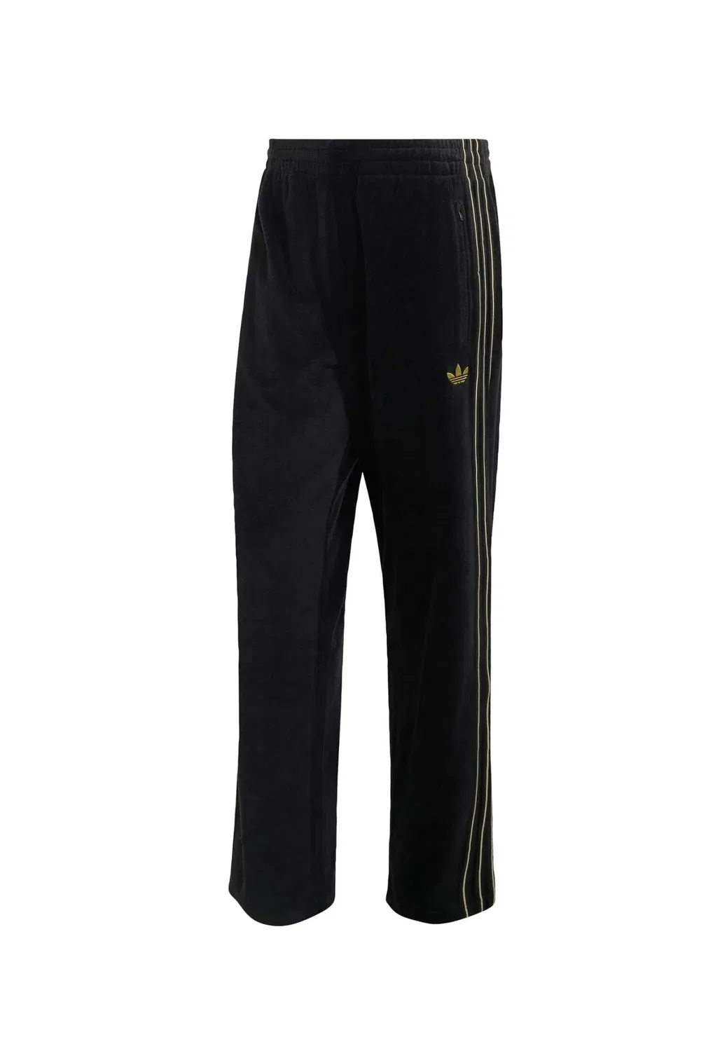 Велюровые спортивные штаны Firebird - брюки от спортивного костюма Adidas Originals, Black — фото 4