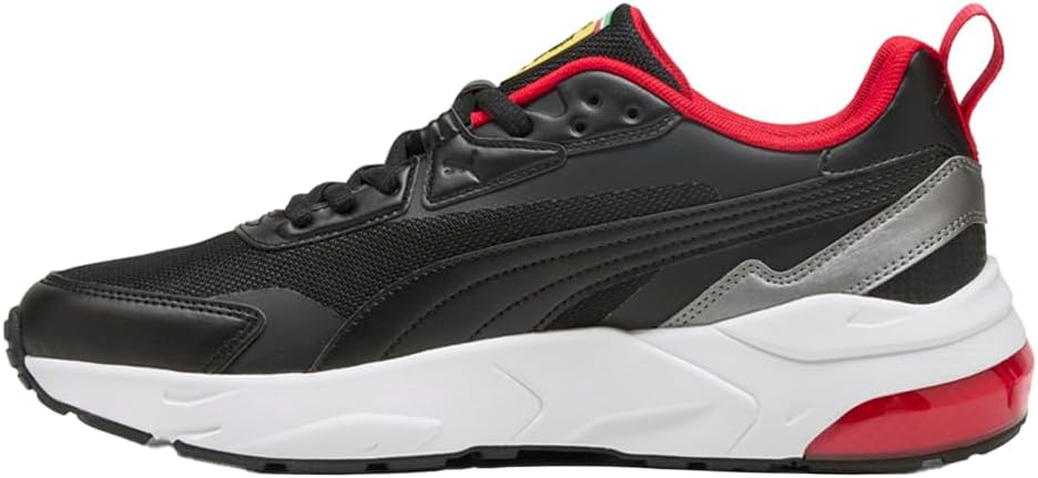 Мужские кроссовки PUMA Scuderia Ferrari Vis2k на шнуровке, повседневные - черные — фото 3