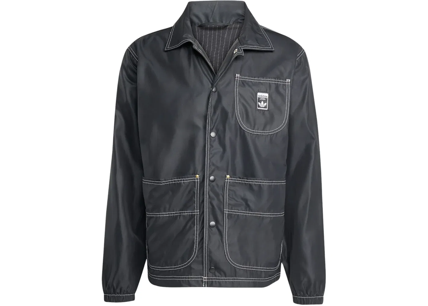 Мужская куртка на молнии Wabash Regular Coach Jacket Adidas, черный
