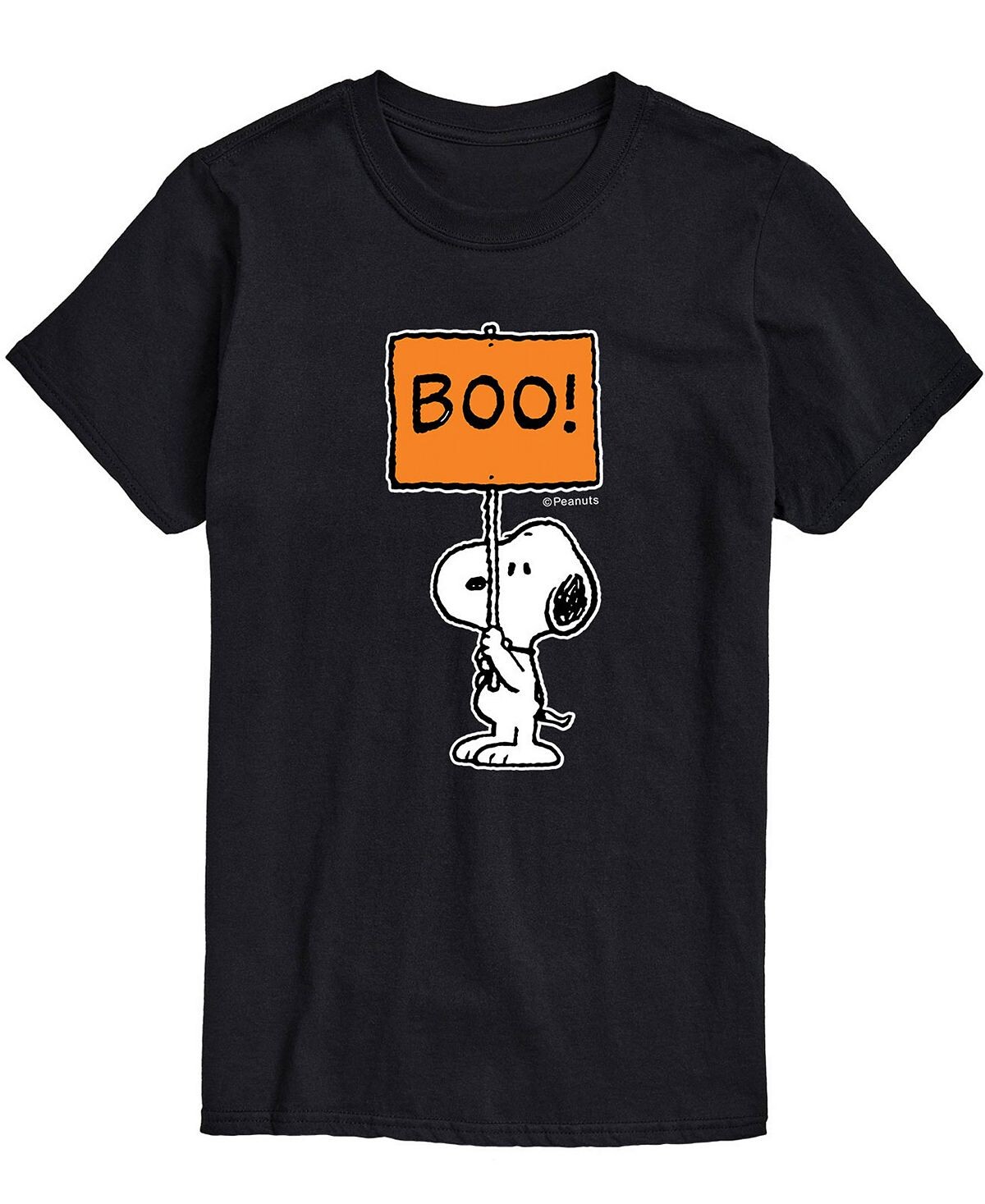 

Мужская футболка с надписью peanuts snoopy boo AIRWAVES, черный