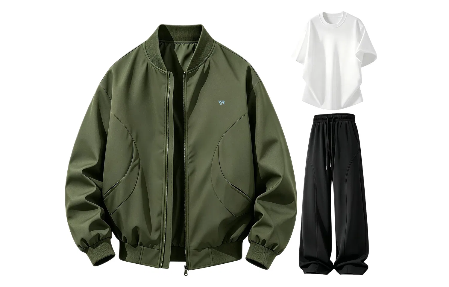 Детский спортивный комплект из трех предметов с принтом Army Green White Black WARRIOR
