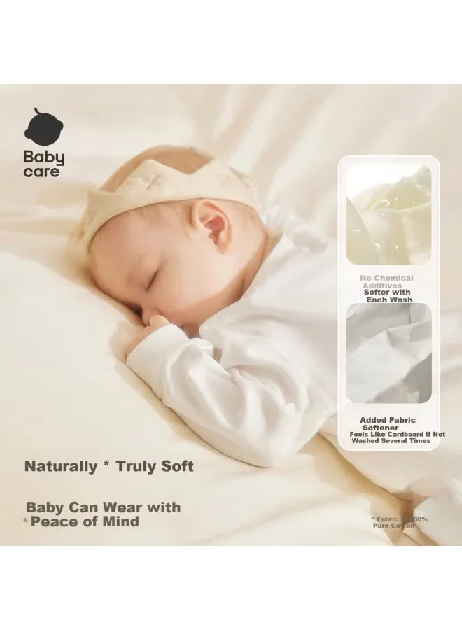 Боди-комбинезон с длинным рукавом из хлопка для новорожденных Babycare, розовый — фото 2