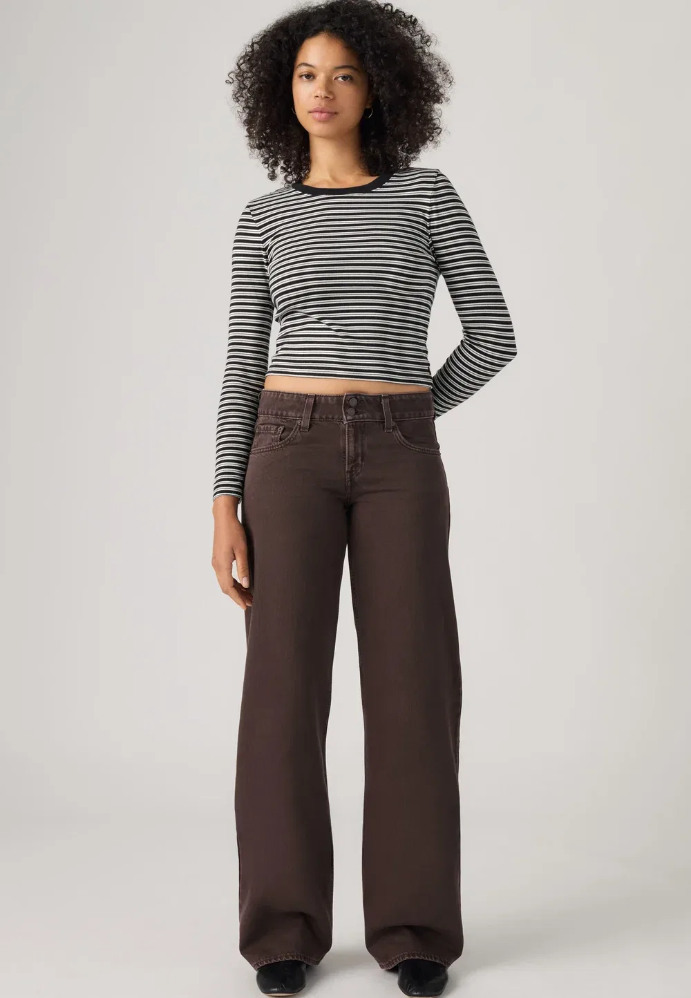 Супернизкие свободные - свободные джинсы Levi'S, Washed Java — фото 2