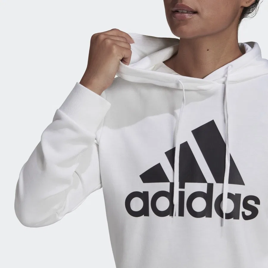 Худи свободного кроя с логотипом Sportswear HD1800 Essentials Relaxed Logo Hoodie adidas, Бело-черный — фото 4