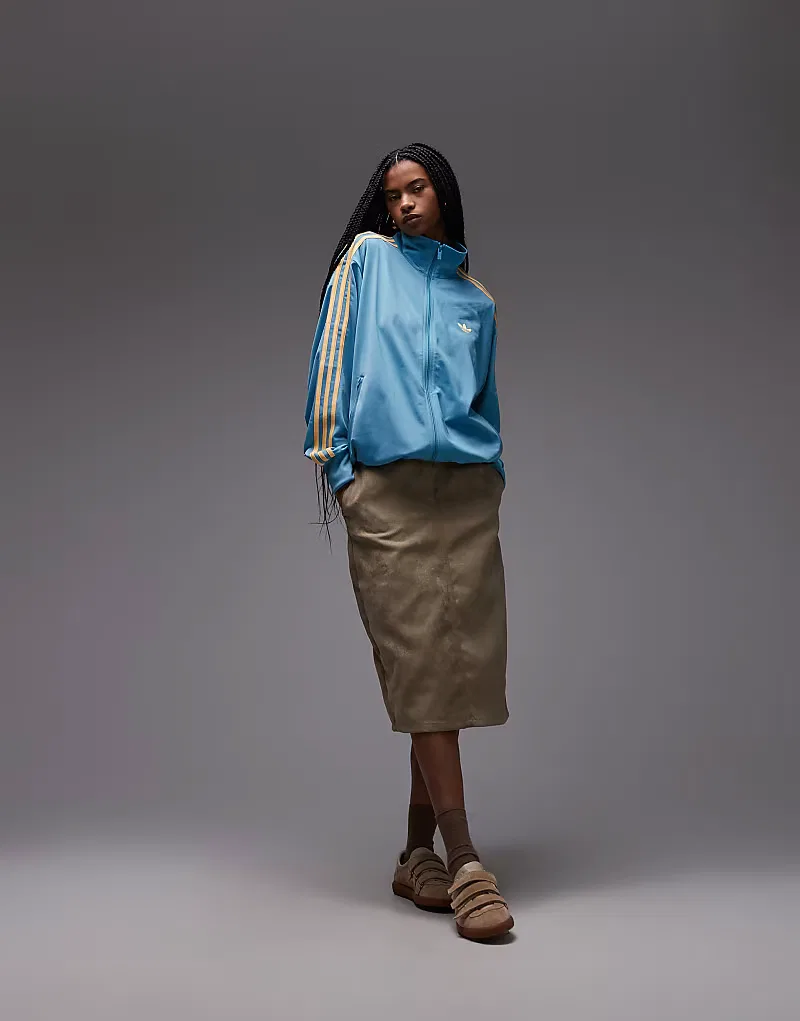 Куртка спортивная Firebird Adidas Originals, синий/оранжевый — фото 3