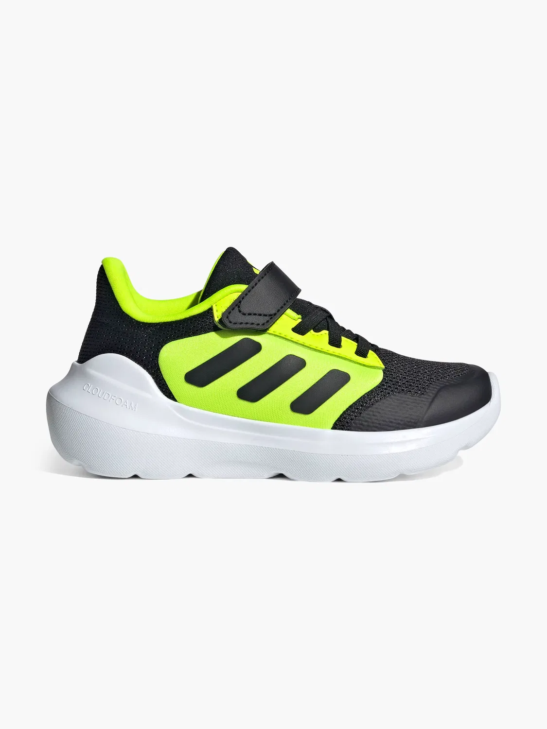 Детские кроссовки на шнуровке и липучке Adidas, черный