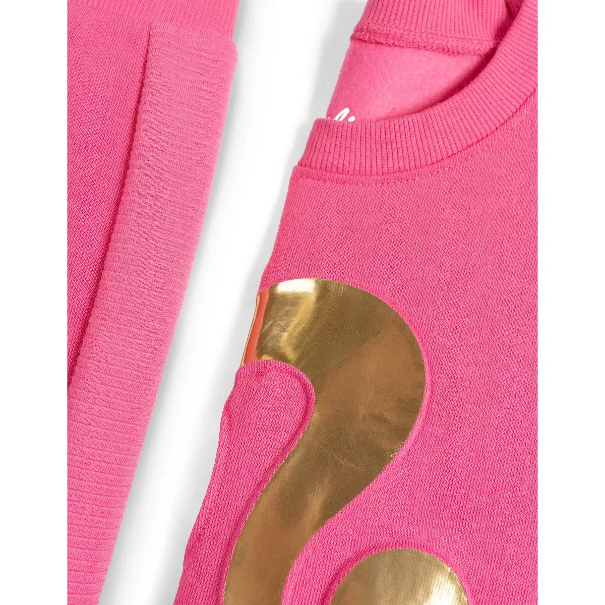Детский комплект из толстовки и спортивных штанов с принтом Barbie Girls Fleece Pullover Sweatshirt and Jogger Pants Outfit Set Barbie, Rose Pink — фото 4