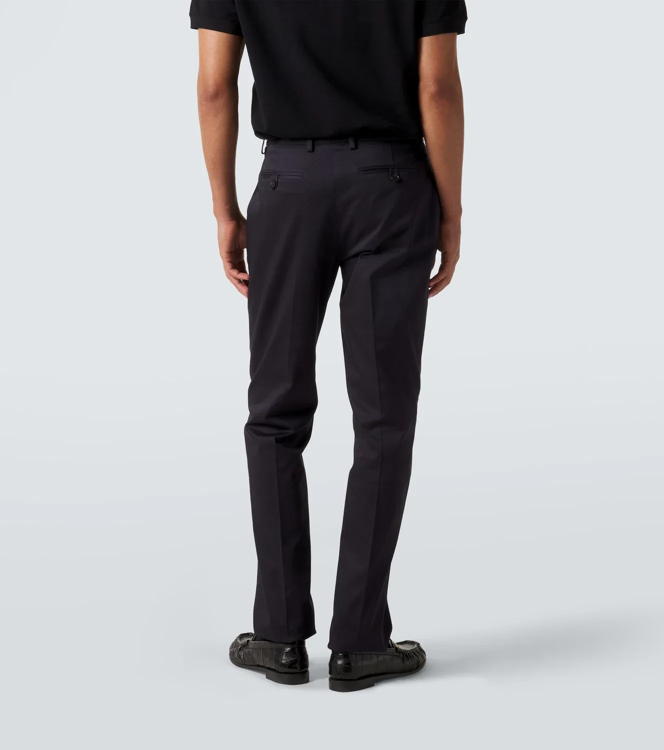 Зауженные брюки из смесового хлопка ETRO, синий — фото 4