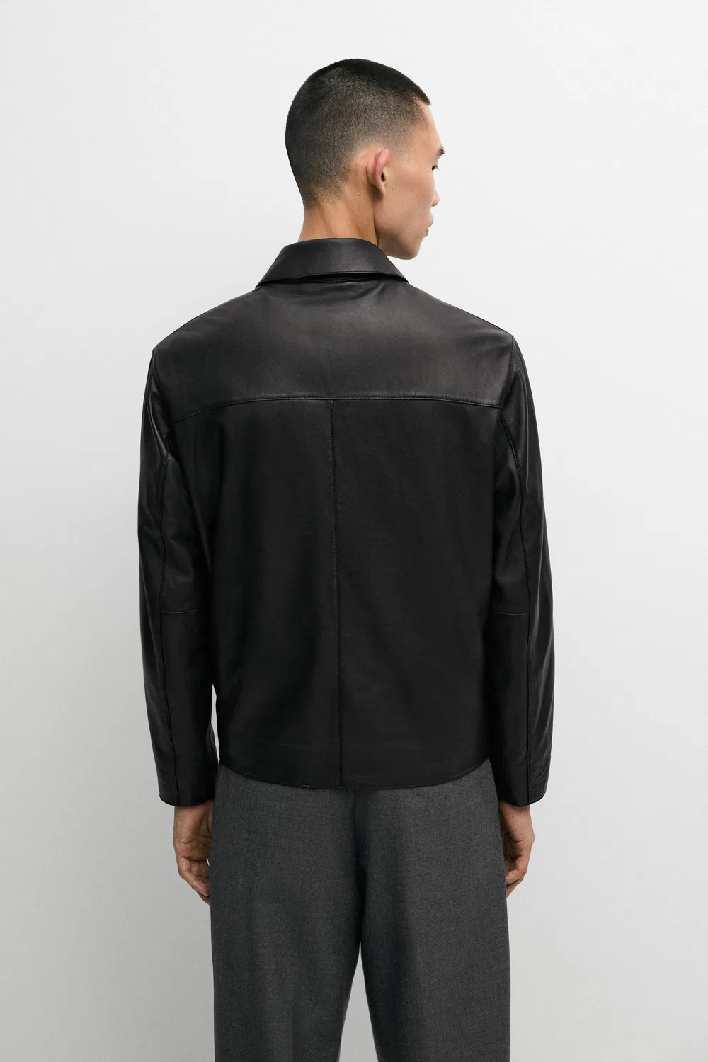 Куртка Massimo Dutti, с декоративными карманами, черный — фото 3