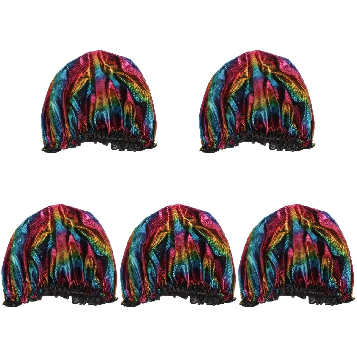 Шапочка для душа Шапочка для душа FOMIYES, набор 5 шт, 32x32 см, Black