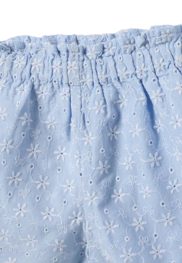 Комплект из топа и шорт с цветочным принтом Ovs white light blue, белый/светло-голубой — фото 3