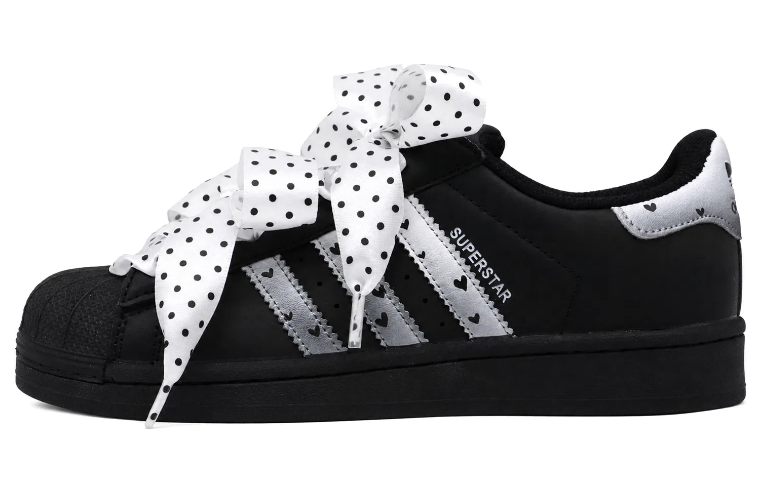 Детские кеды скейтборд с принтом Adidas Originals, Черный Серебряный — фото 3