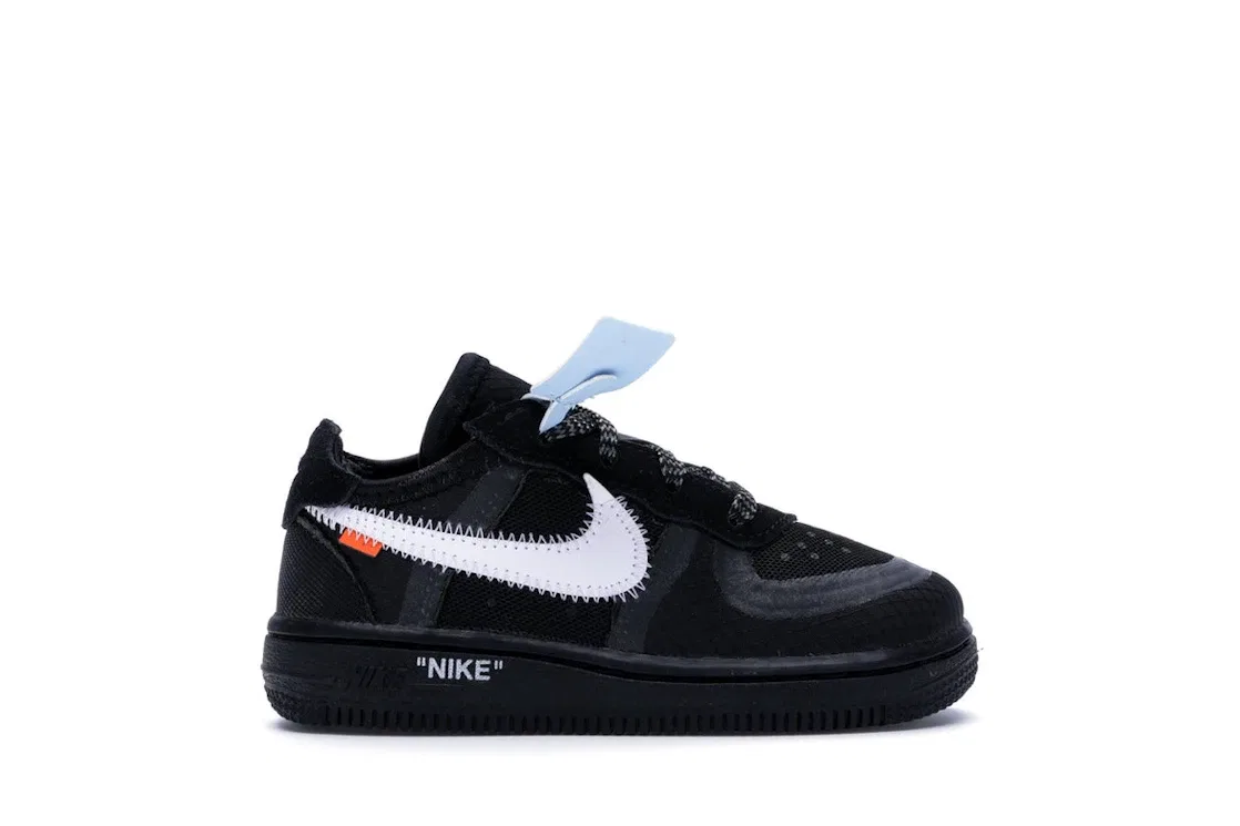 Детские кроссовки Lifestyle Nike Air Force 1 Low Off-White Black White, Black/White-Cone-Black