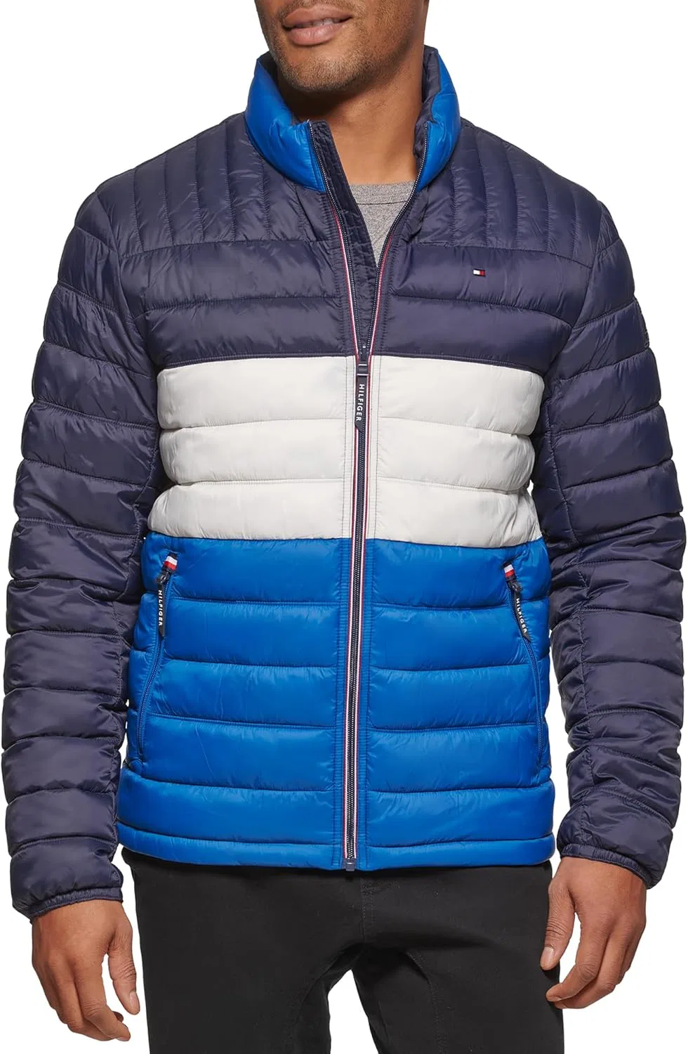 Мужская пуховая куртка Tommy Hilfiger с вышитым логотипом