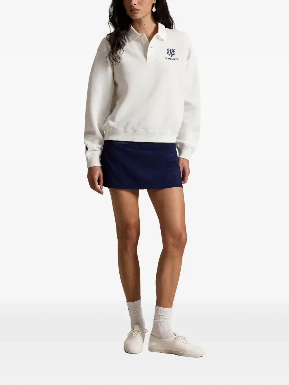 Рубашка-поло Wimbledon с вышивкой Polo Ralph Lauren, бежевый — фото 2