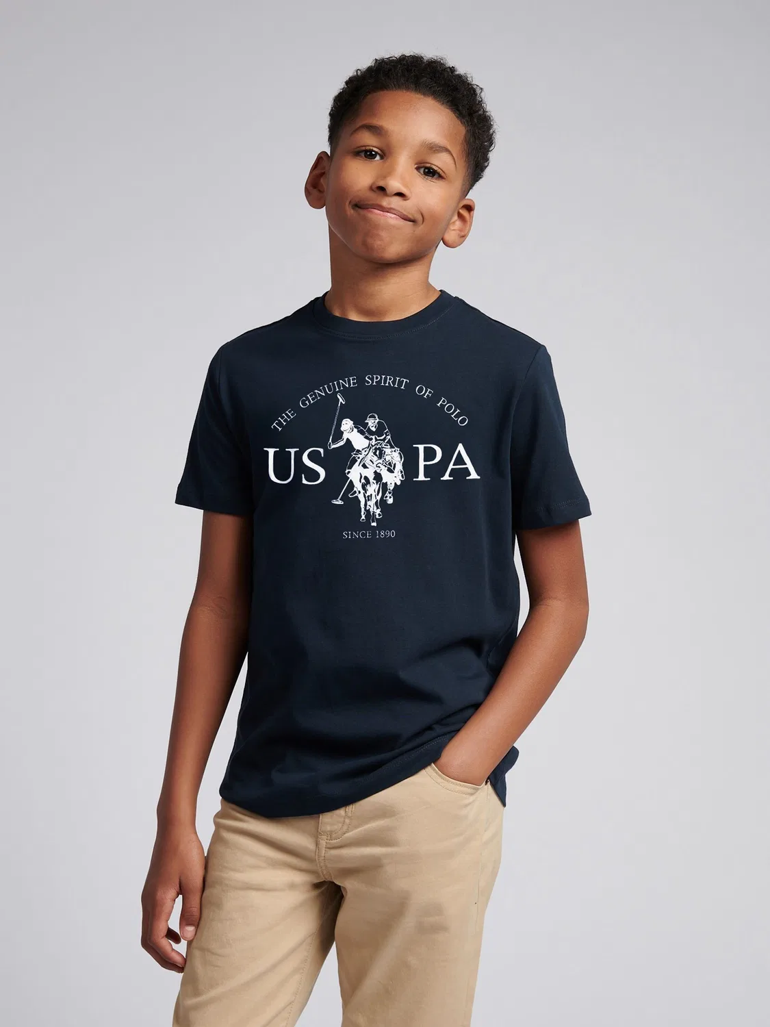 Футболка с принтом USPA U.S. Polo Assn., бирюзовый