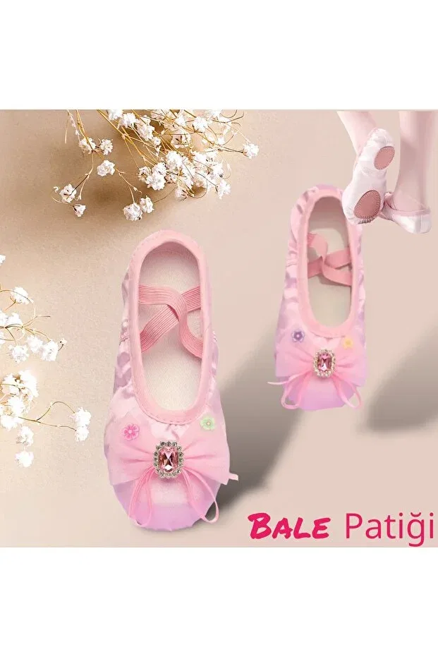 Детские балетки для девочек с коротким каблуком 3B Kids, Pink — фото 4