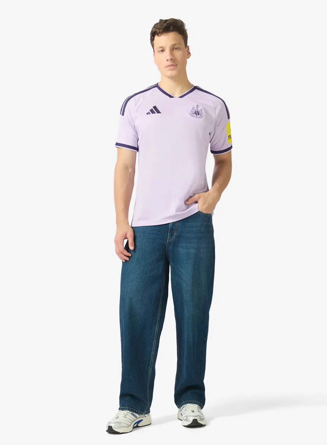 Джерси футбольное с технологией Climacool Newcastle United FC Adidas, фиолетовый — фото 4