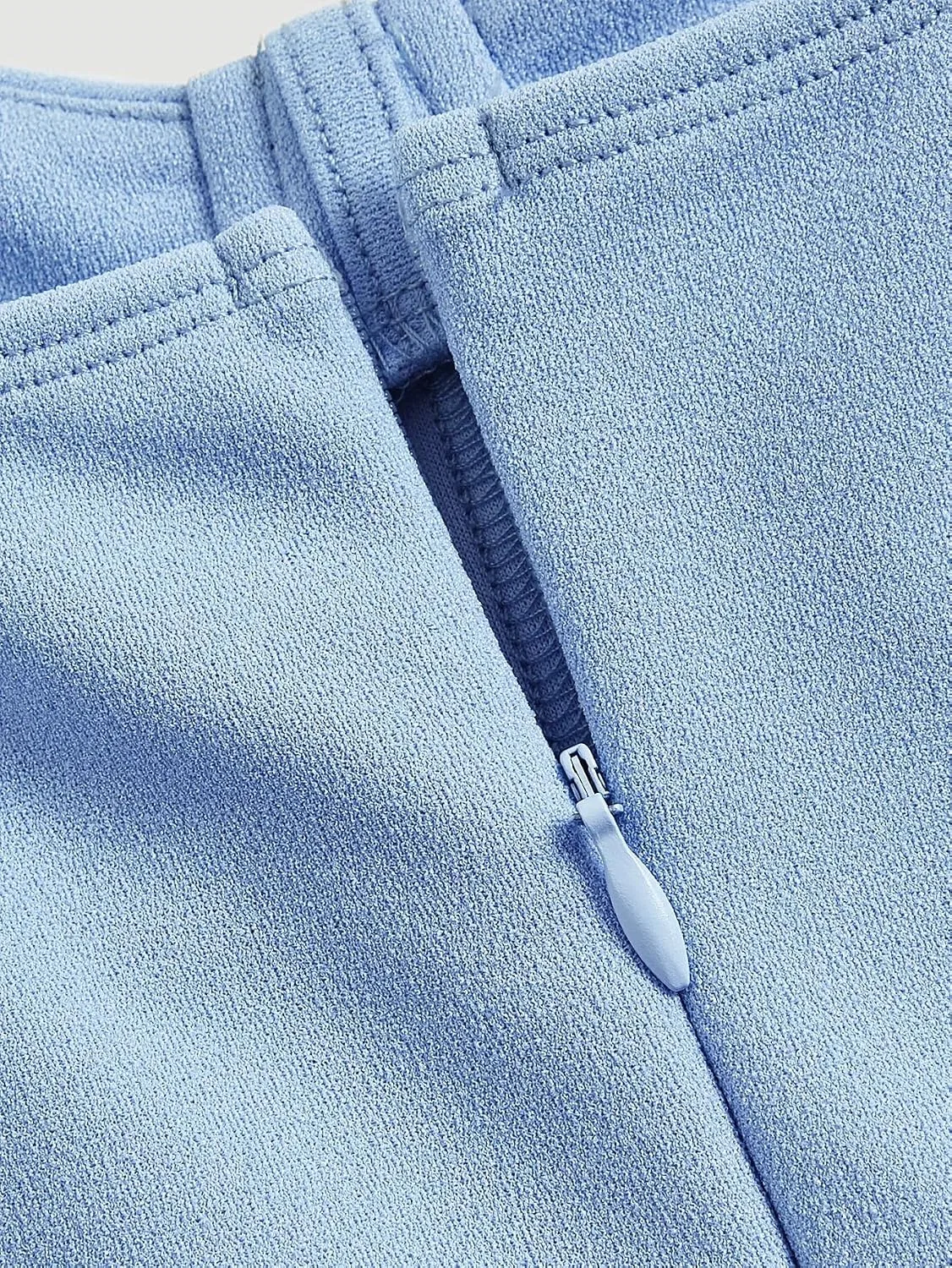 Женское облегающее платье-ками миди с разрезом сзади, Baby Blue — фото 3